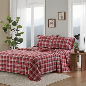 Sapphtopaz Twin/Full/Cal King Comforter Set Plaid with 1 Flat Sheet,1 Fitted Sheet,1/2 Pillowcase,Bed Set Coverlet for All Seasons,Machine Washable - 1 of 4