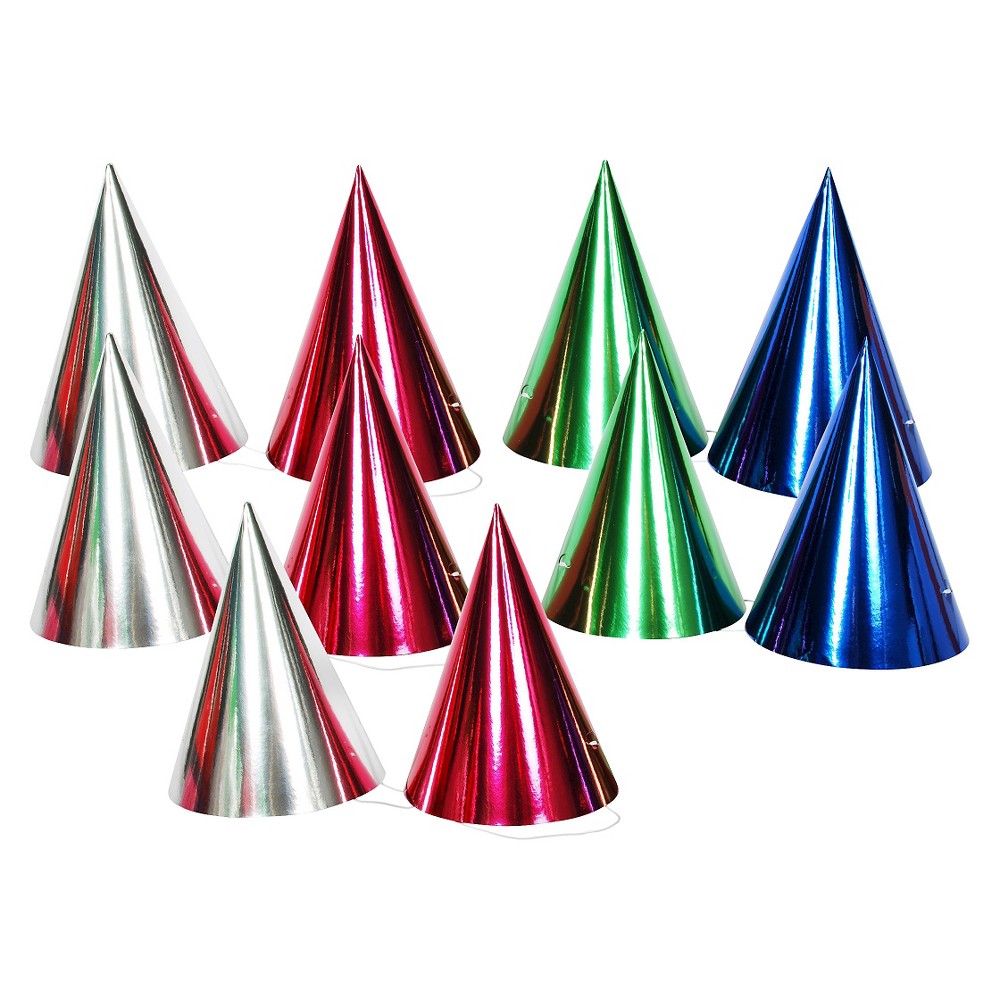 Party Hat 10 ea Multi-colored Kids Spritz (6 packs)