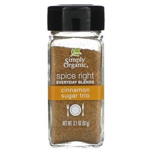 Simply Organic Spice Right Everyday Blends, Cinnamon Sugar Trio, 3.1 oz (87 g) - 1 of 2