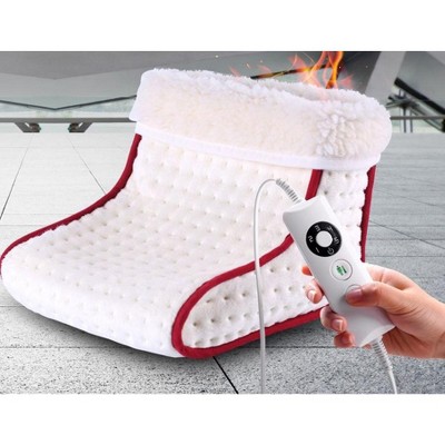 5 Star Super Deals Electric Heated Feet n Leg Warmer-Removable and Washable Soft Foot Warmer Boots, Soft Inner Lining Fast Heating Technology