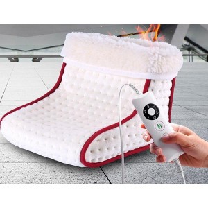 5 Star Super Deals Electric Heated Feet n Leg Warmer-Removable and Washable Soft Foot Warmer Boots, Soft Inner Lining Fast Heating Technology - 1 of 4