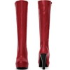 Allegra K Women's Round Toe Platform Chunky Heels Knee High Boots - 2 of 3