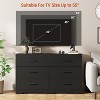 Jojoka 6 Drawer Double Dresser,47" Large Storage Space Organizer Cabinet with Metal Handle for Living Room - 4 of 4
