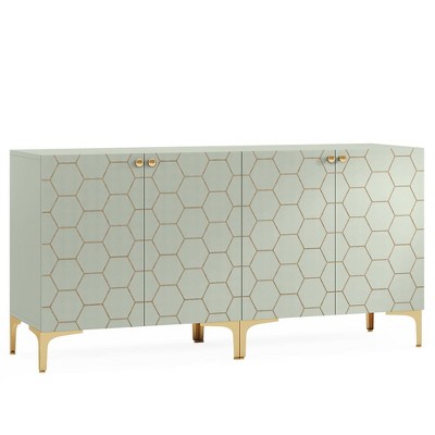 Resenkos Sideboard Buffet, Kitchen Storage Cabinet,31.5" Sideboard Buffet Set of 2, Modern Storage Cabinet with Doors,Green