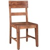 HomeRoots Set of Two Brown Wood Ladder Back Dining Side Chairs - 4 of 4