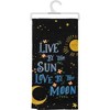 Decorative Towel Stars & Moons  Set / 2 Kitchen Reach Love Live Sun 109801*109802 28.0 Inch Stars & Moons  Set / 2 Kitchen Reach Love Live Sun Kitchen - 2 of 3