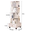 Mshliw 5-Tier Rotating Bookshelf with Drawer, 360° Spinning Corner Bookcase Storage Rack for Bedroom, Living Room, or Small Spaces - 2 of 4