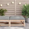 vidaXL Patio Footstool with Cushion Solid Wood Pine - 3 of 4