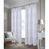 RT Designer Collection Crystal Jacquard Rod Pocket Foam Back Luxurious Modern Design Curtain Panel 54" x 84" Silver - 2 of 4