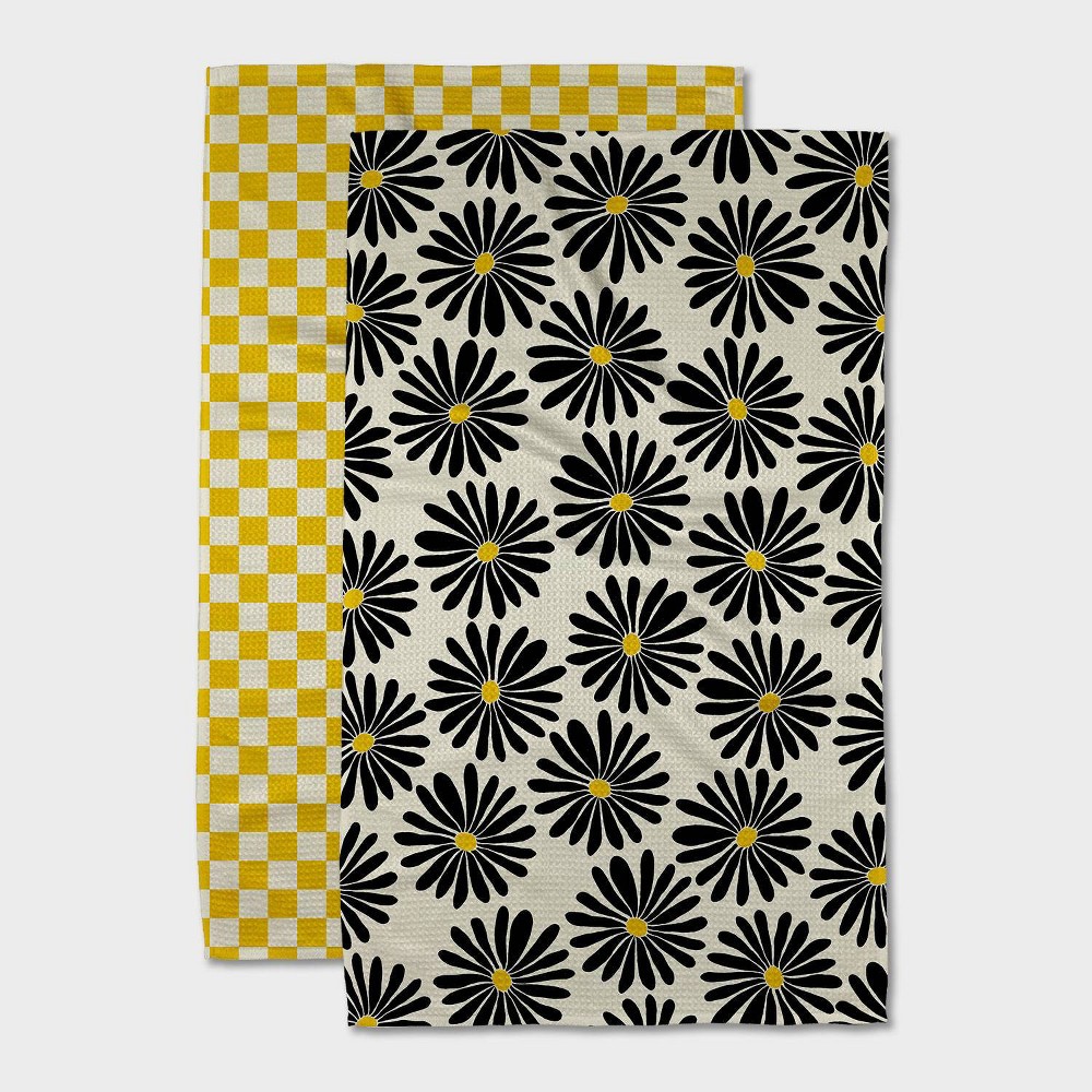 Photos - Other Accessories Geometry Tea Towel Set Zest