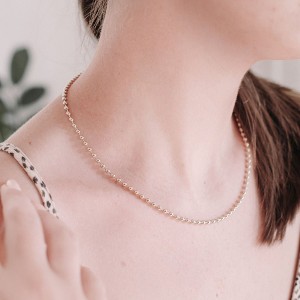 Mercury Ball Chain Necklace in Gold, Rose Gold, Silver - Honeycat - 1 of 4