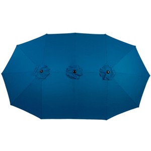 CAVINAS Pool Umbrellas Outdoor Double Sided Rectangular Beach Chair Umbrella for Garden (Base Sold Separately) - 1 of 4