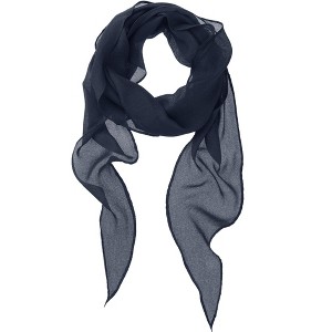 Elerevyo Women's Solid Rhombus Wrinkle Neck Beach Gauze Scarf - 1 of 4
