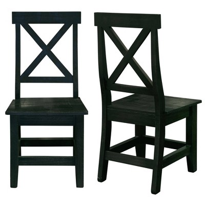 Brixton Wooden Side Armless Chair Set Gray - Picket House Furnishings