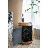 Vynxaria Rustic Wine Barrel Drum Side Table ¨C Multi-Use Accent with Storage - 4 of 4
