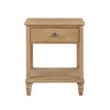 VYNXARIA French-Inspired Design Nightstand,Classic night stand with open storage,Light natural - 3 of 4