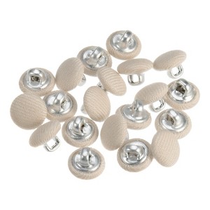 Unique Bargains DIY Craft Metal Shank Cotton Covered Round Sewing Buttons 20 Pcs - 1 of 4