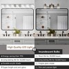 45" Modern Chrome 7-Light LED Vanity Light, Square Acrylic Lampshades Wall Mount Fixture for Bathroom, Mirror Lighting - 3 of 4