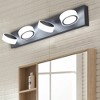 Dolonm Modern Chrome LED Vanity Light, Square Acrylic Lampshades Wall Mount Fixture for Bathroom, Mirror Lighting - 3 of 4