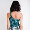 Calypsa Women's One Shoulder Layla Crop Swim Top WIth Built In Bra - 2 of 4