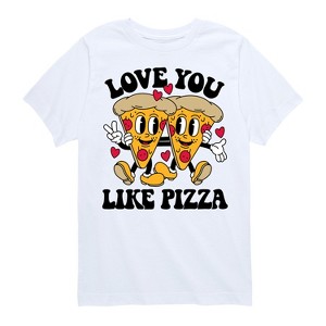 Boys' - Instant Message - Valentine's Day Love You Like Pizza Short Sleeve Graphic T-Shirt - 1 of 4