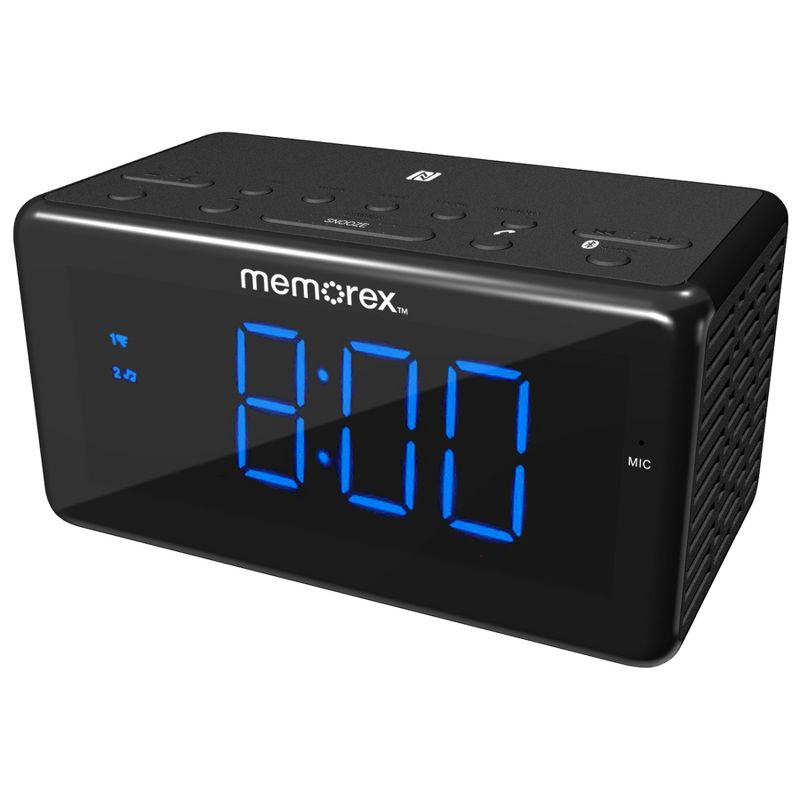 Memorex Bluetooth Clock Radio - Black, 1 of 3