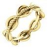 Pompeii3 14k Yellow Gold Womens Rope Design 5mm Wedding Band Stackable Ring - 3 of 4