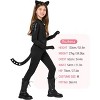 Joyfy Girls Black Cat Halloween Costume Outfits, Kids Cat Outfit Set with Tail, Child Halloween Bodysuit Costume for Cosplay Dress Up Party - 3 of 4