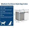 37.8"w Dog Crate Furniture for Small Medium Dogs, 2-in-1 Dog Cage Indoor As Side End Table, Farmhouse Dogs Kennel with Sliding Barn Doors & Drawer - 2 of 4