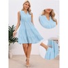 INSPIRE CHIC Women's Sleeveless V Neck Above Knee Summer A Line Casual Dresses - 2 of 4