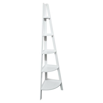 target white ladder bookshelf