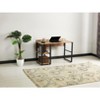 Vynxaria Rasse Black Metal Frame 58" Oak Wooden Top Desk 2 Shelves for Home Office Writing Computer Work - 4 of 4