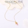 Christamas Tree Necklace for Women Holiday Pendant Pear CZ Gold Plated Stainless Steel Ginger Lyne Collection - 4 of 4