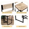 QingMoon Rattan Bar Stools, Paper Rope Woven Counter Height Bar Chairs Set of 2 with Seagrass Seat and Metal Frame for Pub, Kitchen and Bistro Club - 3 of 4