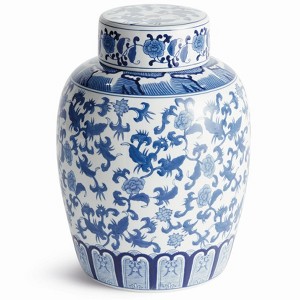 Plum & Post Barclay Butera Dynasty Blossom Lidded Jar - Chinoiserie - 1 of 4