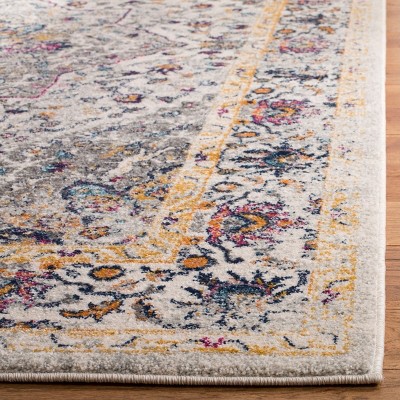 Evoke Ivory and Grey Synthetic Reversible Area Rug