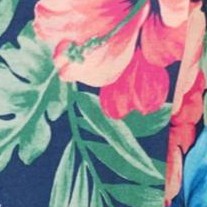 navy hibiscus floral