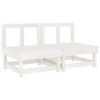 vidaXL Garden Middle Sofa White Solid Pine Wood Medium Modular - 2 of 4