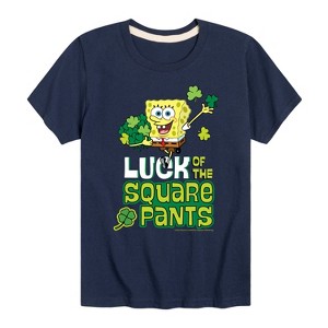 Boys' - SpongeBob Squarepants - Luck Of The Square Pants Short Sleeve Graphic T-Shirt - 1 of 4