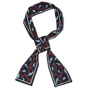 Allegra K Women's Leopard Ribbon Long Narrow Skinny Scarf Hairband Waistband Belt Bag Handle Accessory - 1 of 4