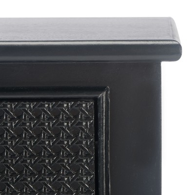 Black Wood and Metal Console Table with Storage