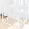 Queen Over Queen Over Queen Bunk Bed, Metal Triple Bunk Bed Frame with Guardrails, Heavy-Duty Noise-Reduced Design,kids bed - 4 of 4