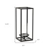 HomeRoots 16" Black And Clear Metal And Glass Tabletop Candle Holder - 3 of 4