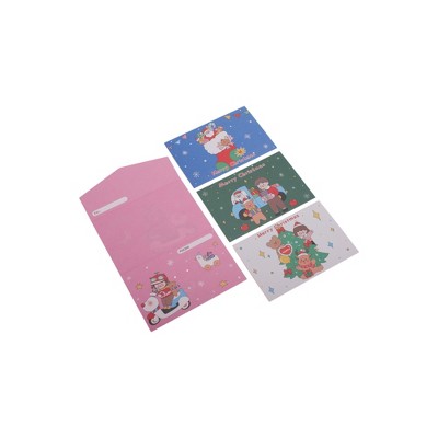 Unique Bargains Christmas Greeting Cards Multicolored 5"x3.3" 1 Set