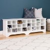 Prepac 60 Shoe Cubby Bench Black : Target