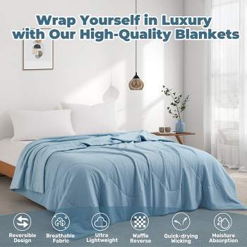 Peace Nest Ultimate Soft Waffle Reversible Blanket All-season Dual-side Comfort