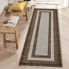 Rugs Washable Area Rug for Living Room Bordered Modern Geometric Indoor Area Rug Non Slip Low Pile Throw Carpet - 2 of 4
