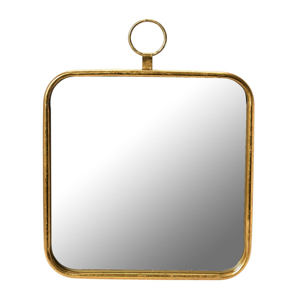 Photos - Wall Mirror Metal Framed  Gold - Storied Home