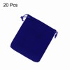 Unique Bargains Velvet Wedding Favor Party Small Jewelry Drawstrings Pouches Gift Bags - 3 of 4