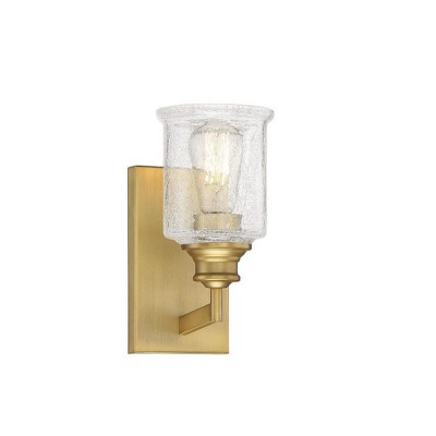 Savoy House Hampton 1 - Light Vanity in  Warm Brass